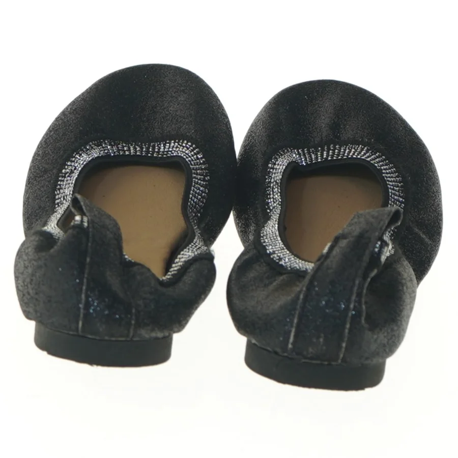Sort skinnende ballerina sko til børn fra VRS (str. 29 )