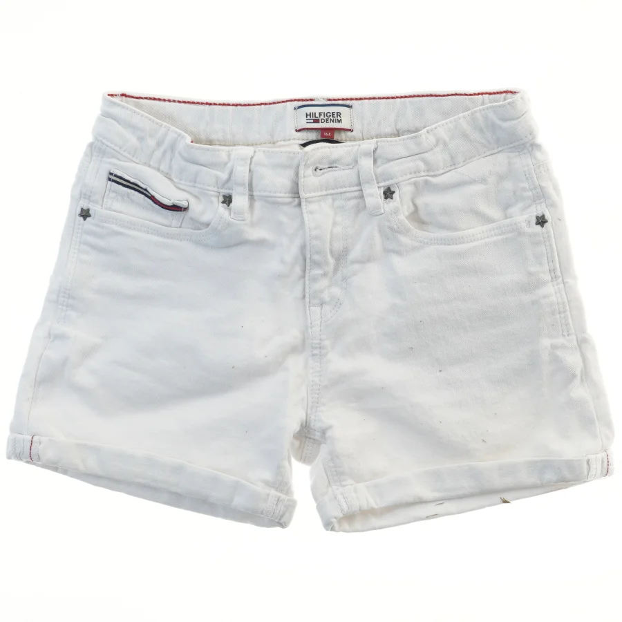 Hvide denim shorts fra Tommy Hilfiger (str. 164)