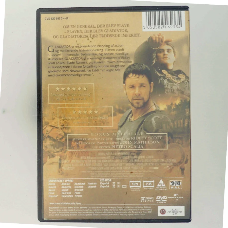 Gladiator med Russell Crowe (DVD)