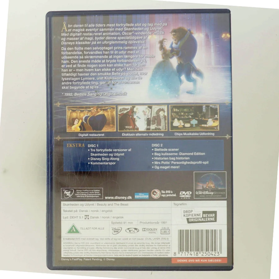 Skønheden og uhyret fra Walt Disney med Paige O'Hara (DVD)