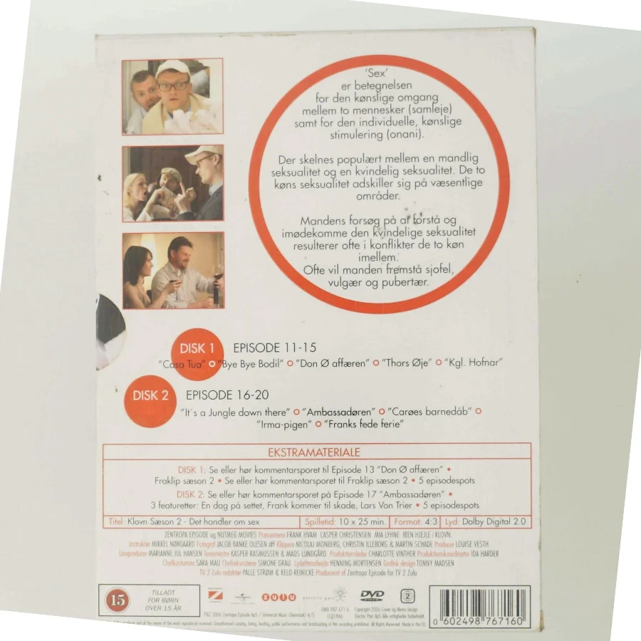 Klovn - Sæson 2 - det Handler Om Sex med Casper Christensen (DVD)