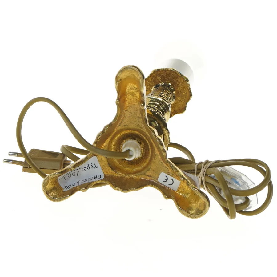 Klassisk bordlampe med pære (str. 35 cm)