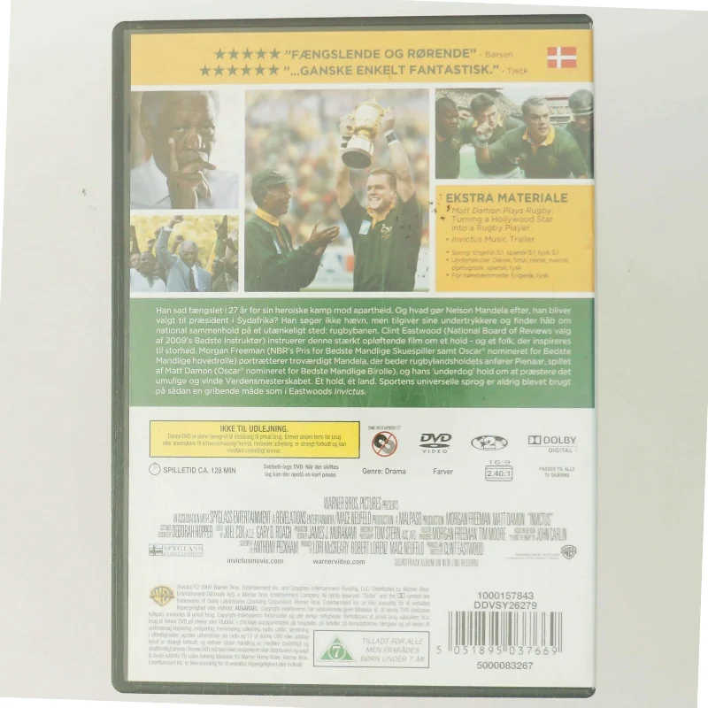 Invictus med Morgan Freeman (DVD)