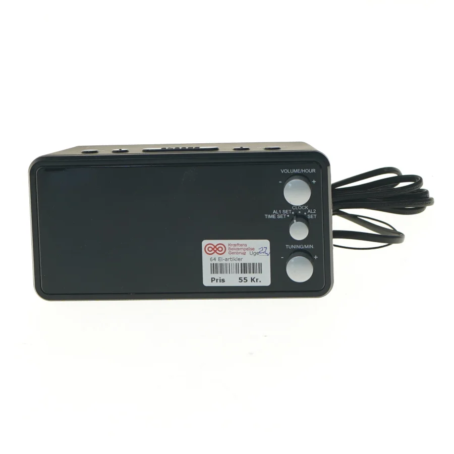 Digitalt ur med radio fra Terra (str. 17x9x7 cm)