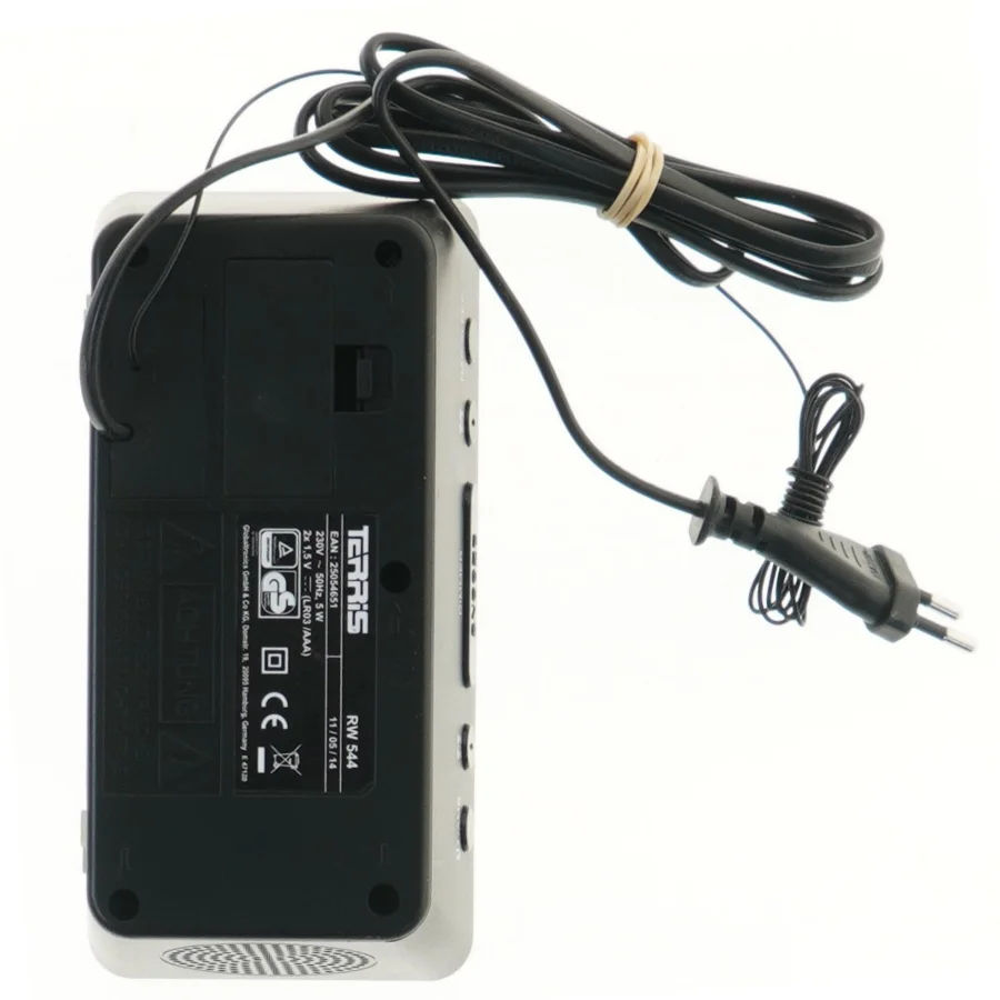 Digitalt ur med radio fra Terra (str. 17x9x7 cm)