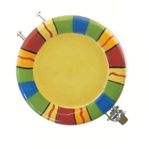 Keramisk opbevaringskrukke med kliklåg Ø12,5 cm (str. Ø 12,5 cm længde 16 cm)