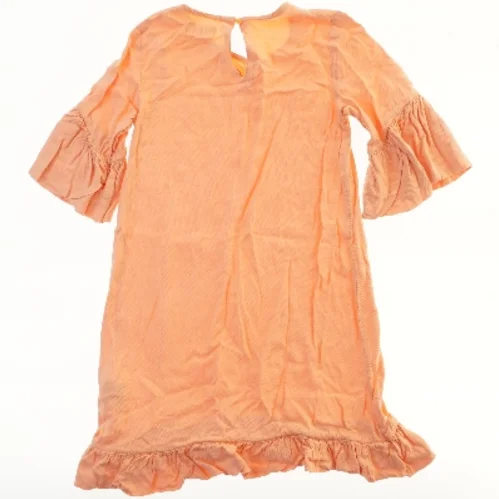 Orange kjole med flæser fra H&M (str. 134)