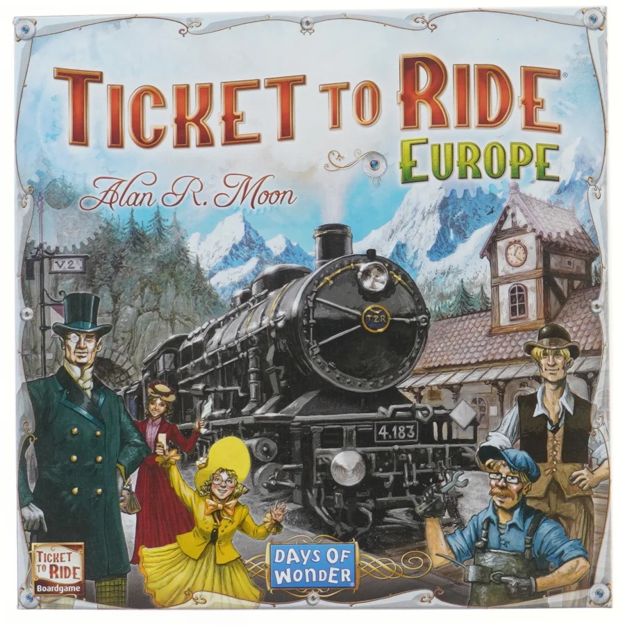 Ticket to Ride Europe brætspil (str. 30x30 cm)