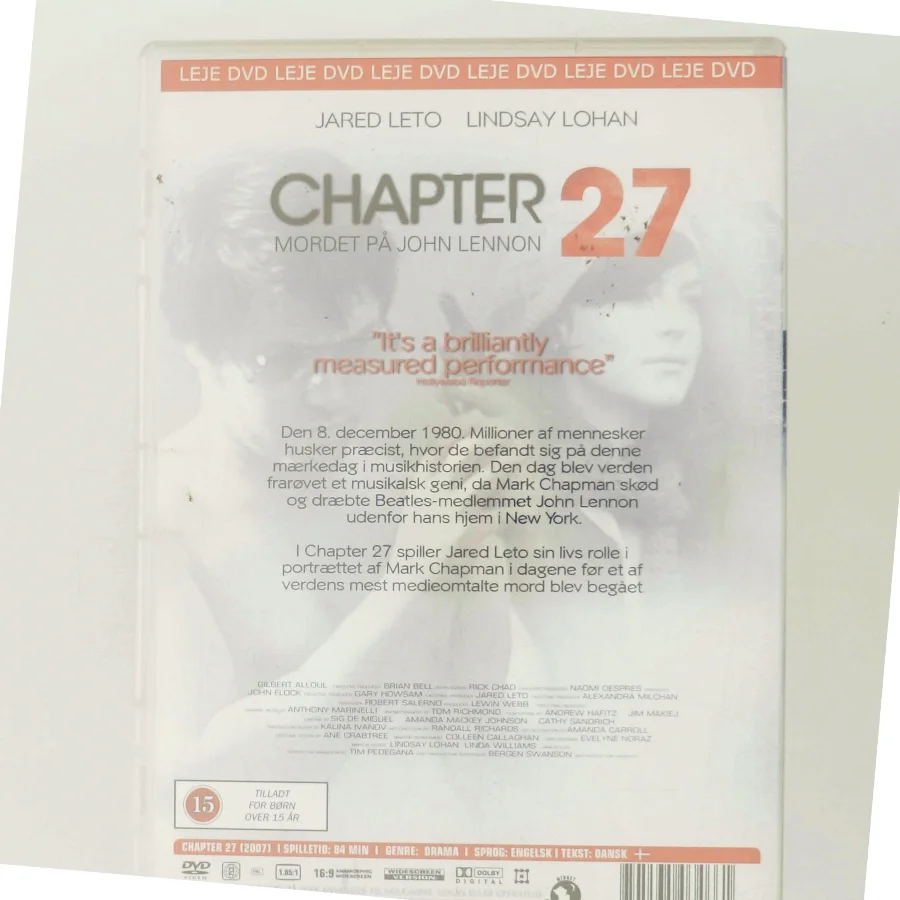Chapter 27 med Jared Leto (DVD)