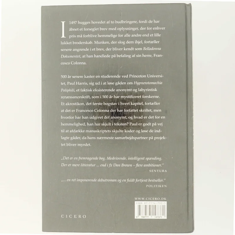 Belladonna Dokumentet (Bog)