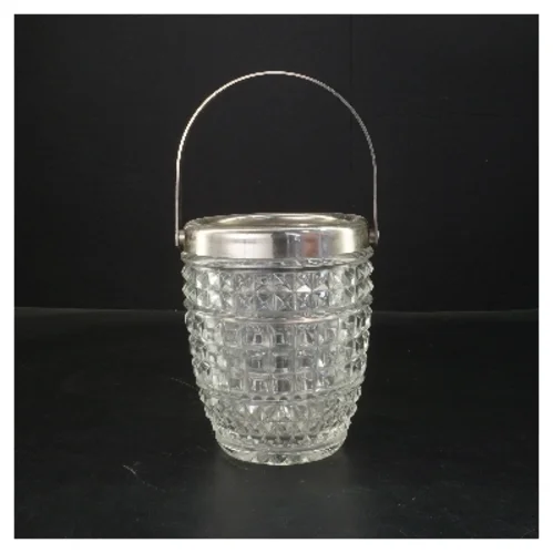 Glas iskøler med håndtag (str. 14x12 cm)
