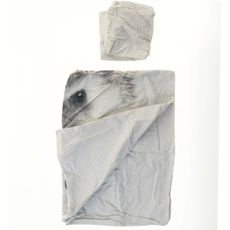 Dynebetræk med pindsvinemotiv (str. 128x89 & 45x38 cm)