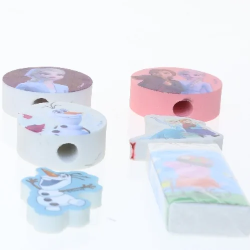 Disney og Peppa Pig viskelæder fra Disney (str. 6 stk 5 cm)