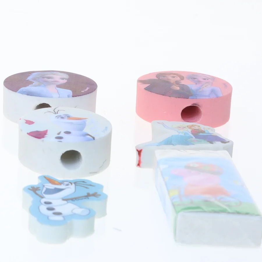 Disney og Peppa Pig viskelæder fra Disney (str. 6 stk 5 cm)