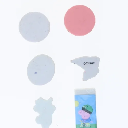 Disney og Peppa Pig viskelæder fra Disney (str. 6 stk 5 cm)