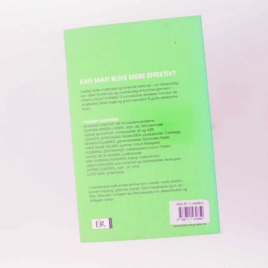 Effektiv på job? : 12 succesfulde danskere fortæller om deres arbejdsliv af Jens Islin (Bog)