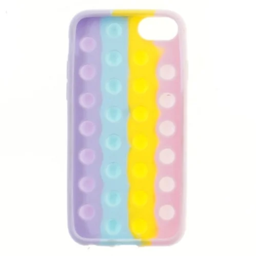 Farverig mobilcover med pop it design (str. 14,5x7,5 cm)