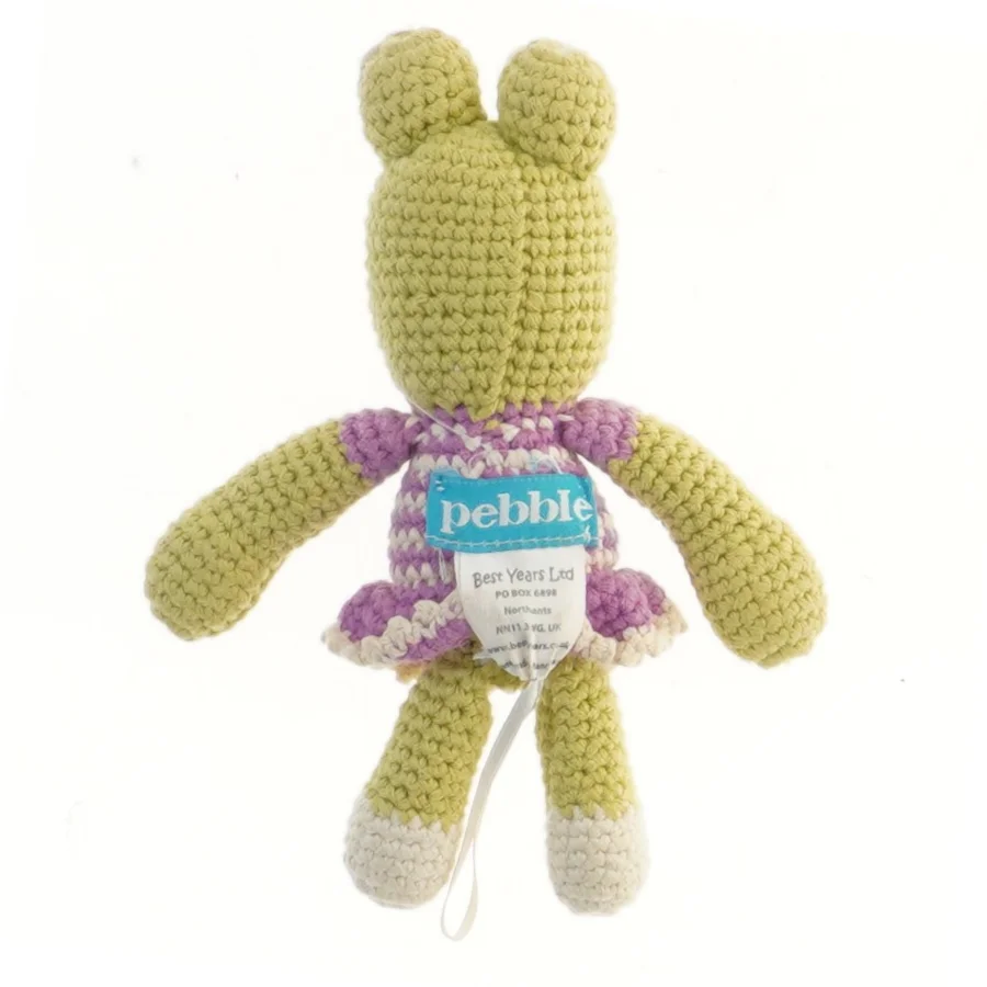 Hæklede frø-dukke 18 cm (str. 18 cm)