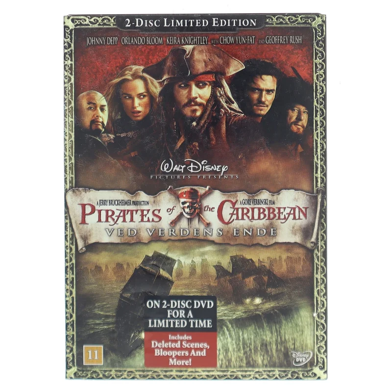Pirates of the Caribbean: at World's End (Pirates of the Caribbean 3: ved Verdens Ende) med Johnny Depp (DVD)