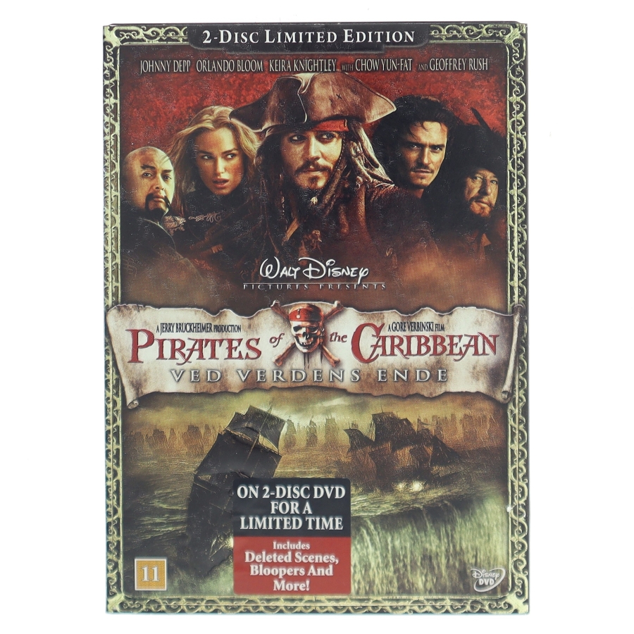 Pirates of the Caribbean: at World's End (Pirates of the Caribbean 3: ved Verdens Ende) med Johnny Depp (DVD)