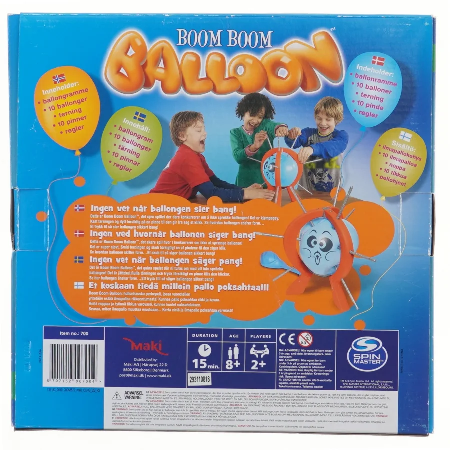 Boom Boom Balloon spil fra Spin Master (str. 27x27 cm)