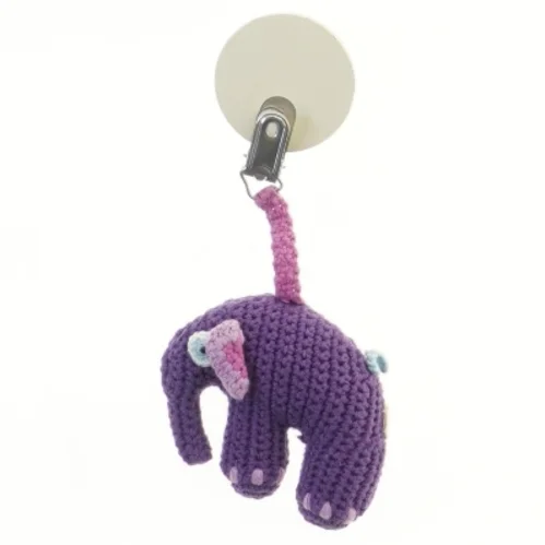 Hæklet elefant bidering fra Sebra (str. 19 cm)