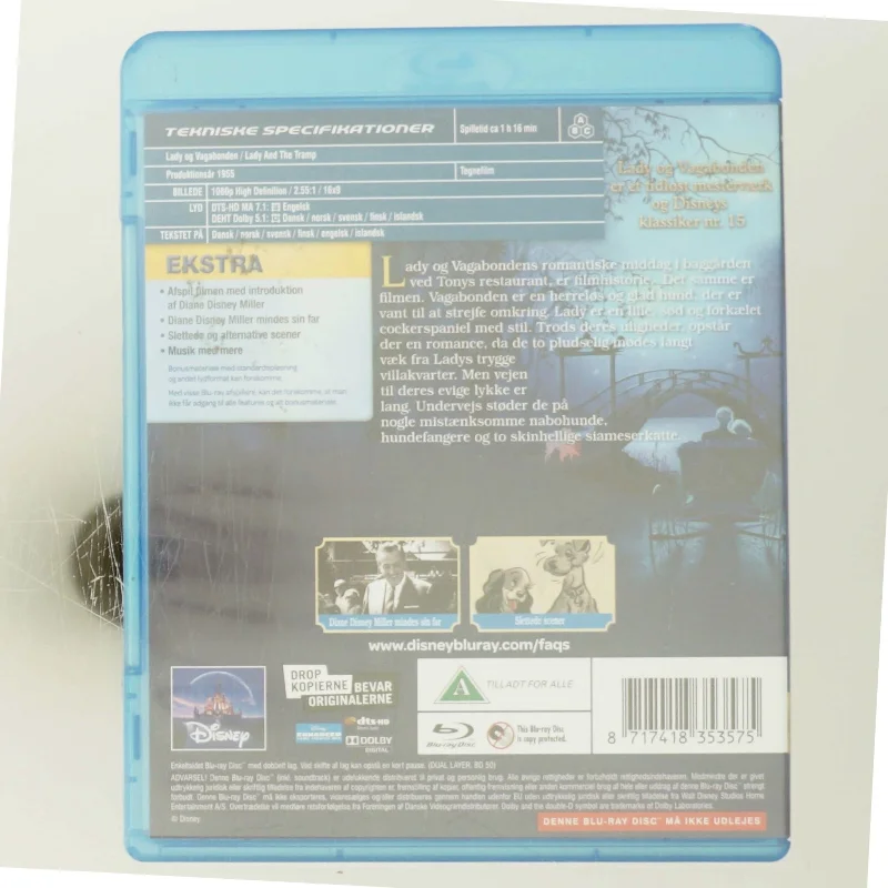 Lady og Vagabonden Blu-Ray (DVD)