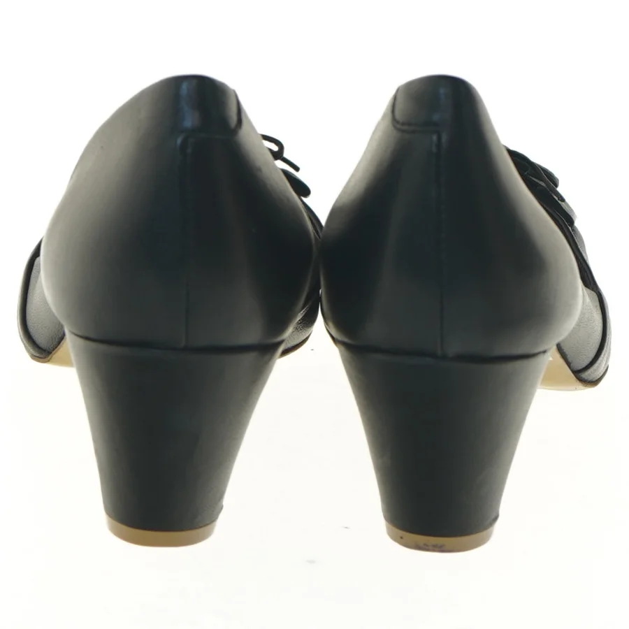 Sorte damepumps med sløjfe fra MARY B (str. 41 )