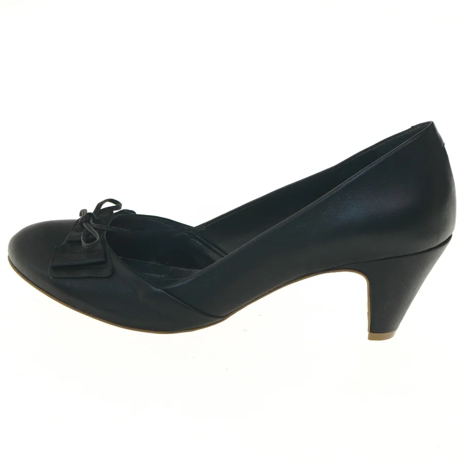 Sorte damepumps med sløjfe fra MARY B (str. 41 )