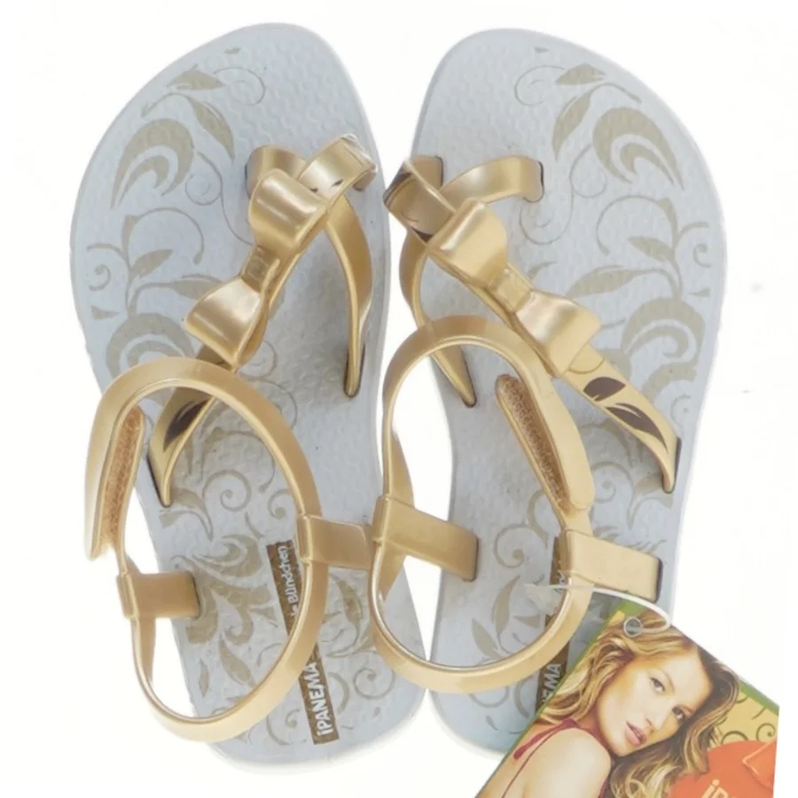 Guldfarvede sandaler med sløjfe fra Ipanema (str. 22-23 cm)