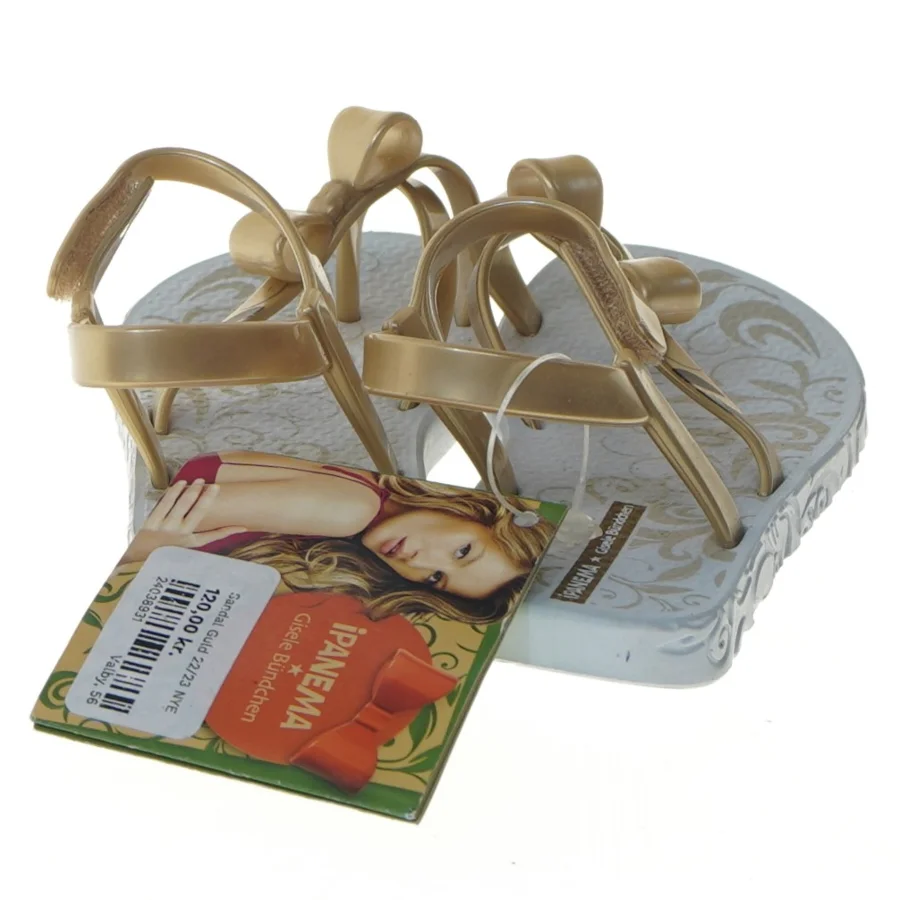 Guldfarvede sandaler med sløjfe fra Ipanema (str. 22-23 cm)