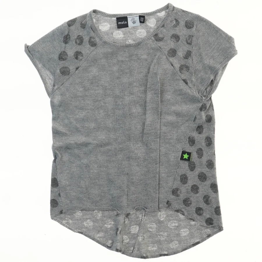 Grå T-shirt med prikker fra Molo (str. 110)