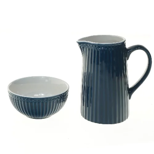 Kande og skål sæt fra Greengate (str. 17,5 & 14 cm)