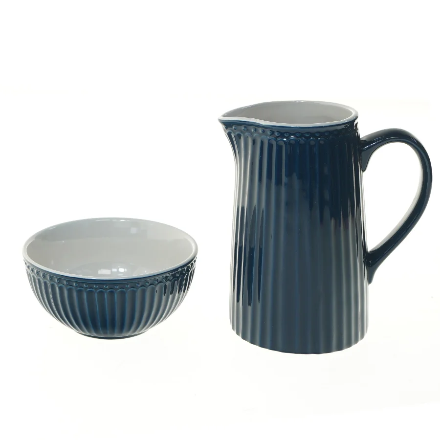 Kande og skål sæt fra Greengate (str. 17,5 & 14 cm)