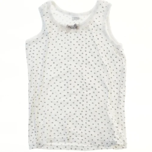 Hvid top med hjerteprint fra Jumbo (str. 140)