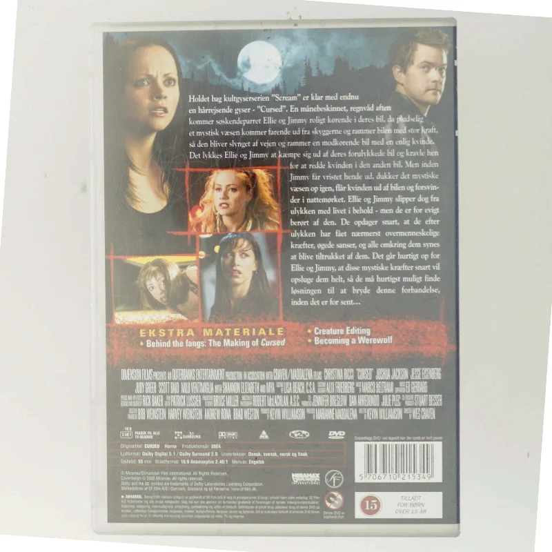 Cursed med Christina Ricci (DVD)