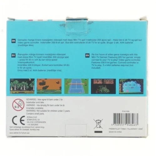 Retro mini TV-spil (str. 15x12 cm)