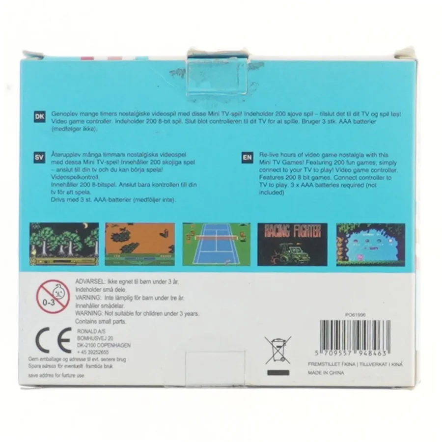 Retro mini TV-spil (str. 15x12 cm)