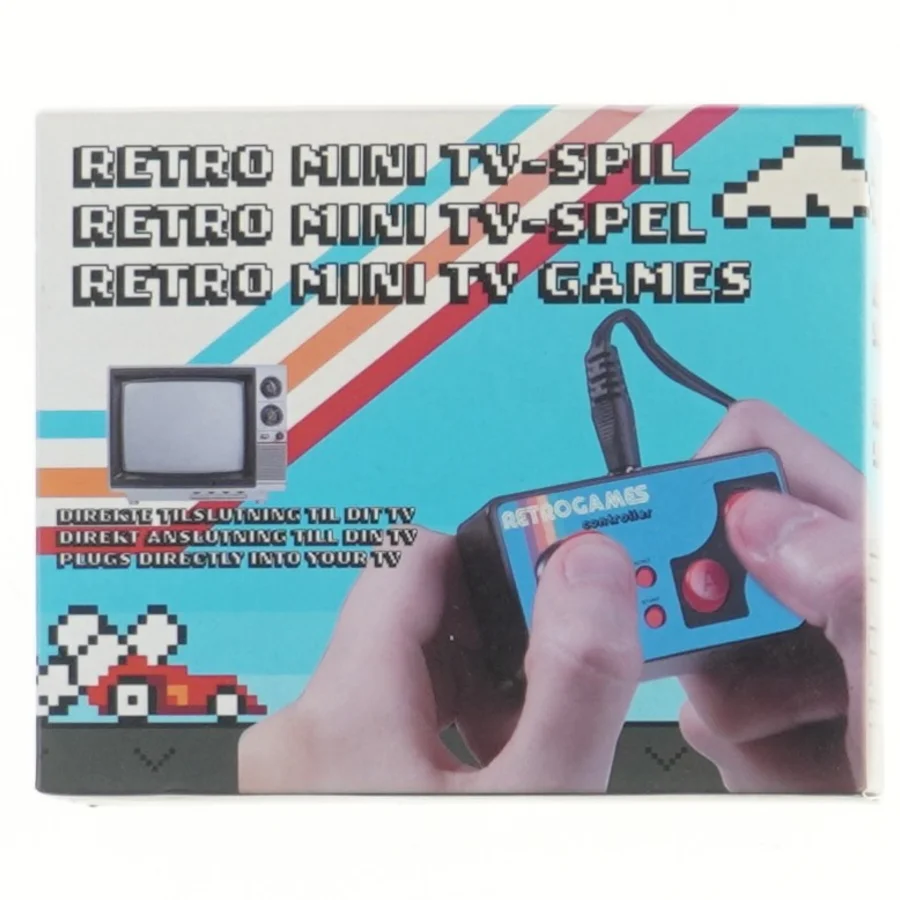 Retro mini TV-spil (str. 15x12 cm)