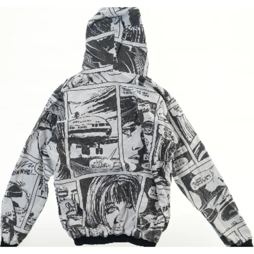 Hættetrøje med tegneserietryk (str.  B 50 L 64 cm)