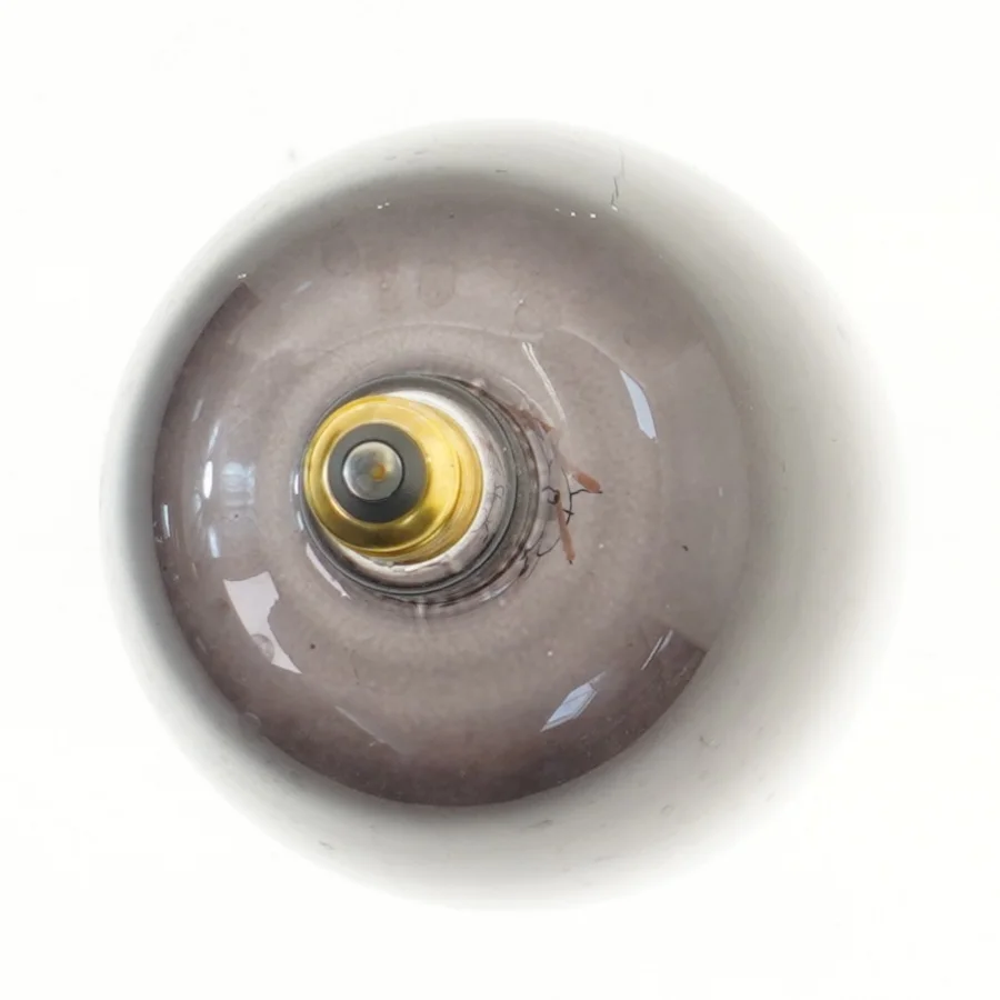 Røgfarvet pæreformet pendellampe (str. 21,5 cm)