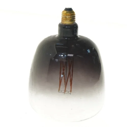 Røgfarvet pæreformet pendellampe (str. 21,5 cm)