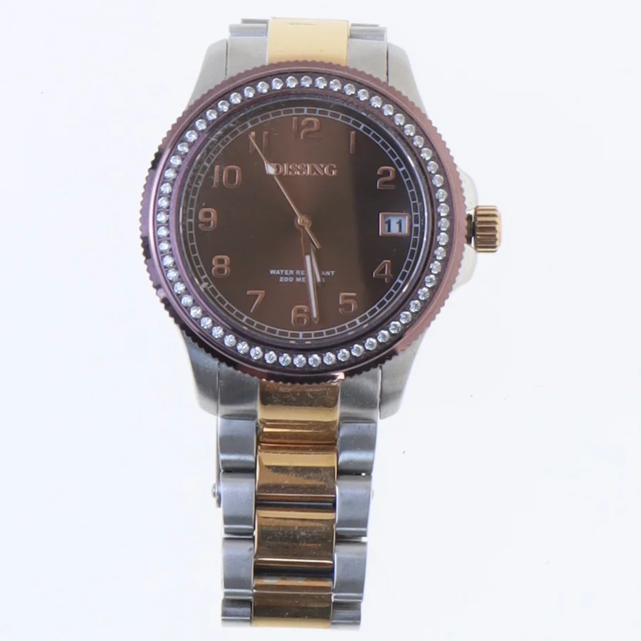 Ur med stenbesat urskive fra Dissing (str. 40 mm)