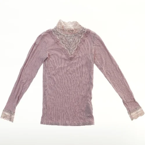 Langærmet bluse med blondedetaljer fra Name It (str. 134)