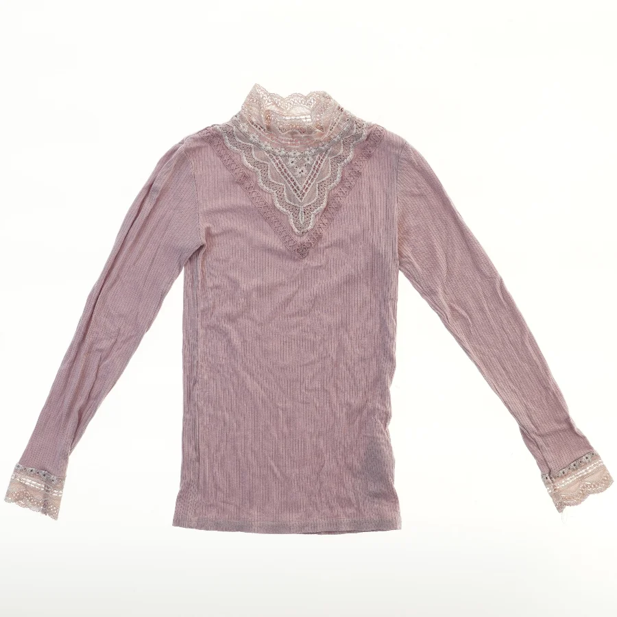 Langærmet bluse med blondedetaljer fra Name It (str. 134)