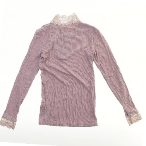Langærmet bluse med blondedetaljer fra Name It (str. 134)