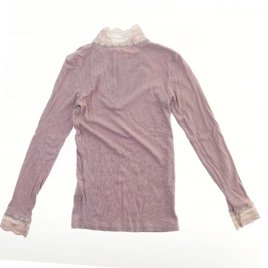 Langærmet bluse med blondedetaljer fra Name It (str. 134)