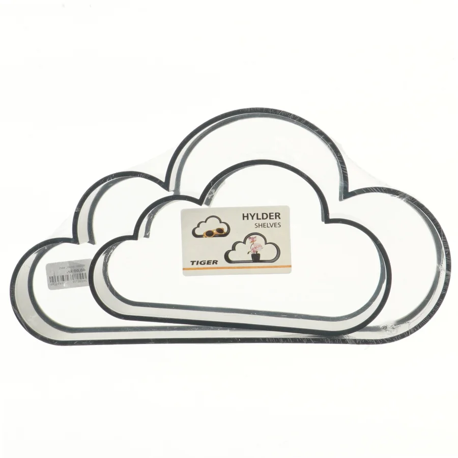 Skyformede hylder fra Tiger (str. 22x12 & 32,5x17 cm)