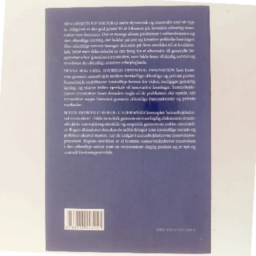 Samarbejdsdrevet innovation i den offentlige sektor (Bog)