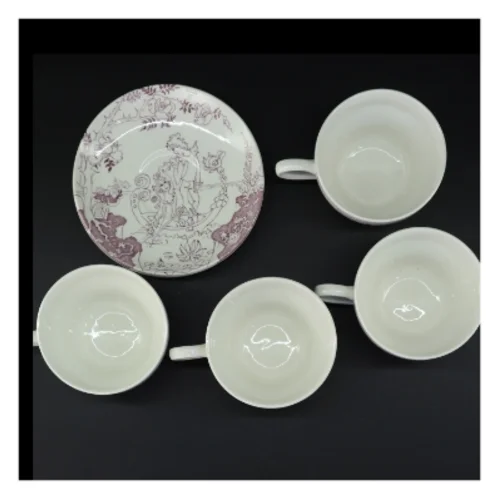 Retro porcelænskopper med underskåle fra Irma (str. Underkop 17,5 x 2 cm kop 15 x 11,5 x 7,5 cm)